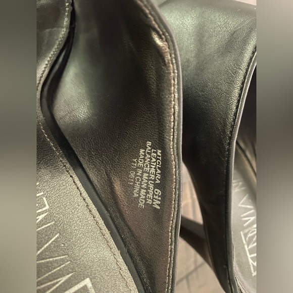 Black Open Toe Leather Via Neroli Mules, Size 6.5 - Picture 7 of 8